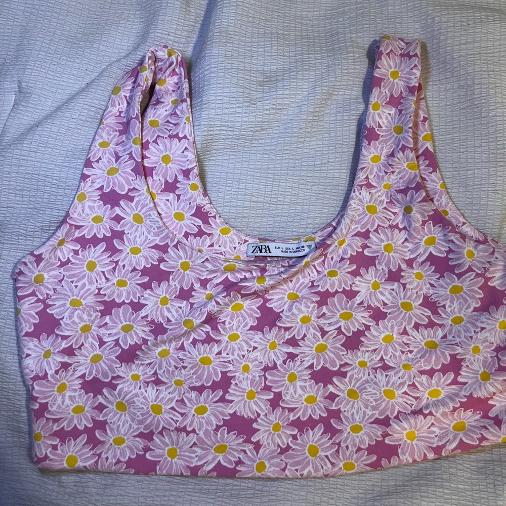 Zara flower crop top